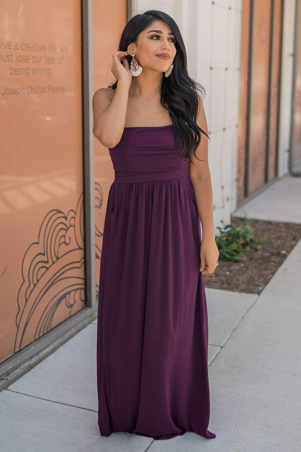 Keep It Simple Maxi Dress (Plum)