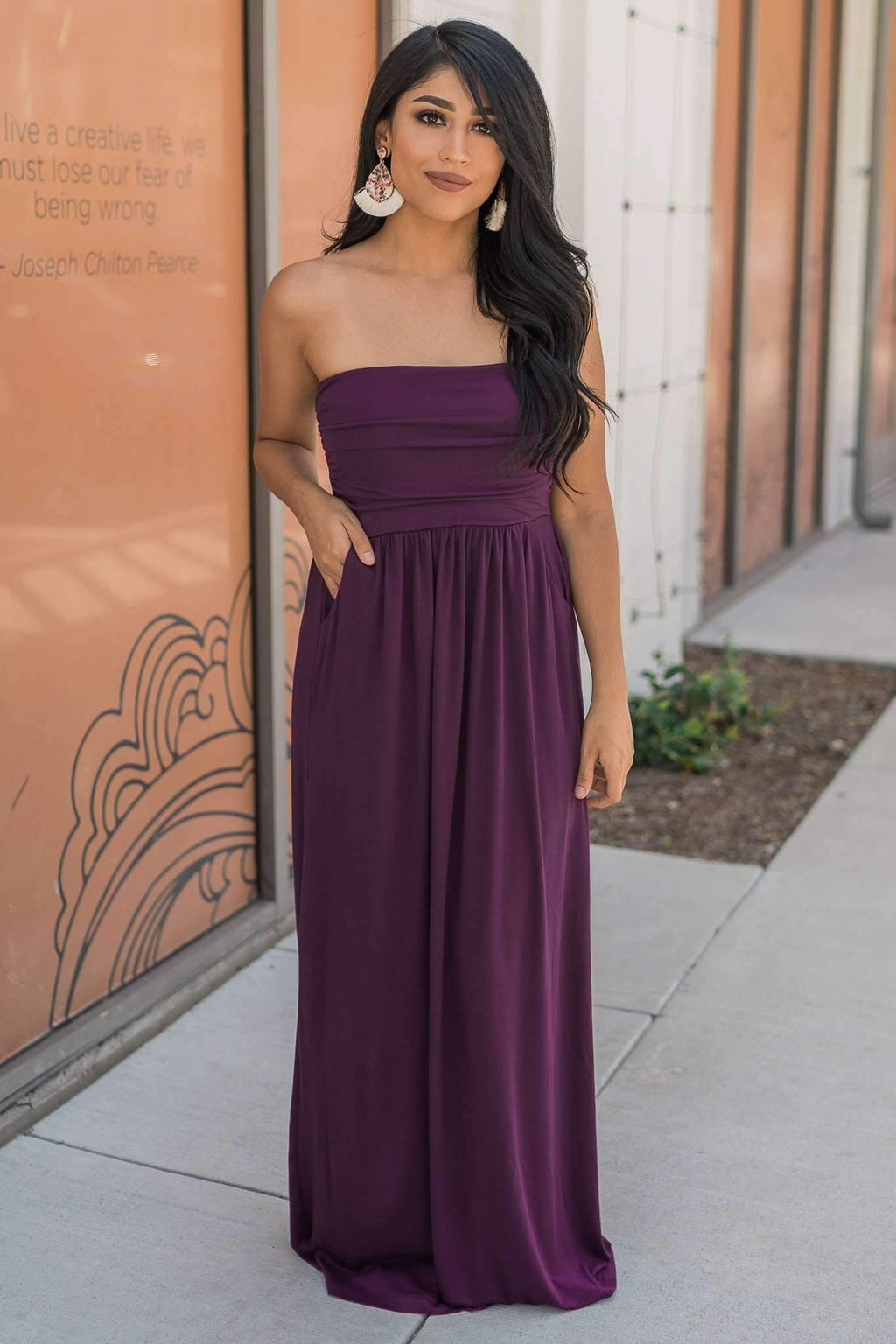Keep It Simple Maxi Dress (Plum)