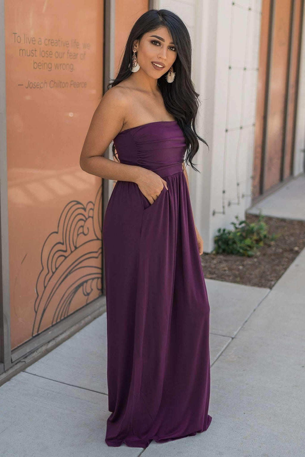 Keep It Simple Maxi Dress (Plum)