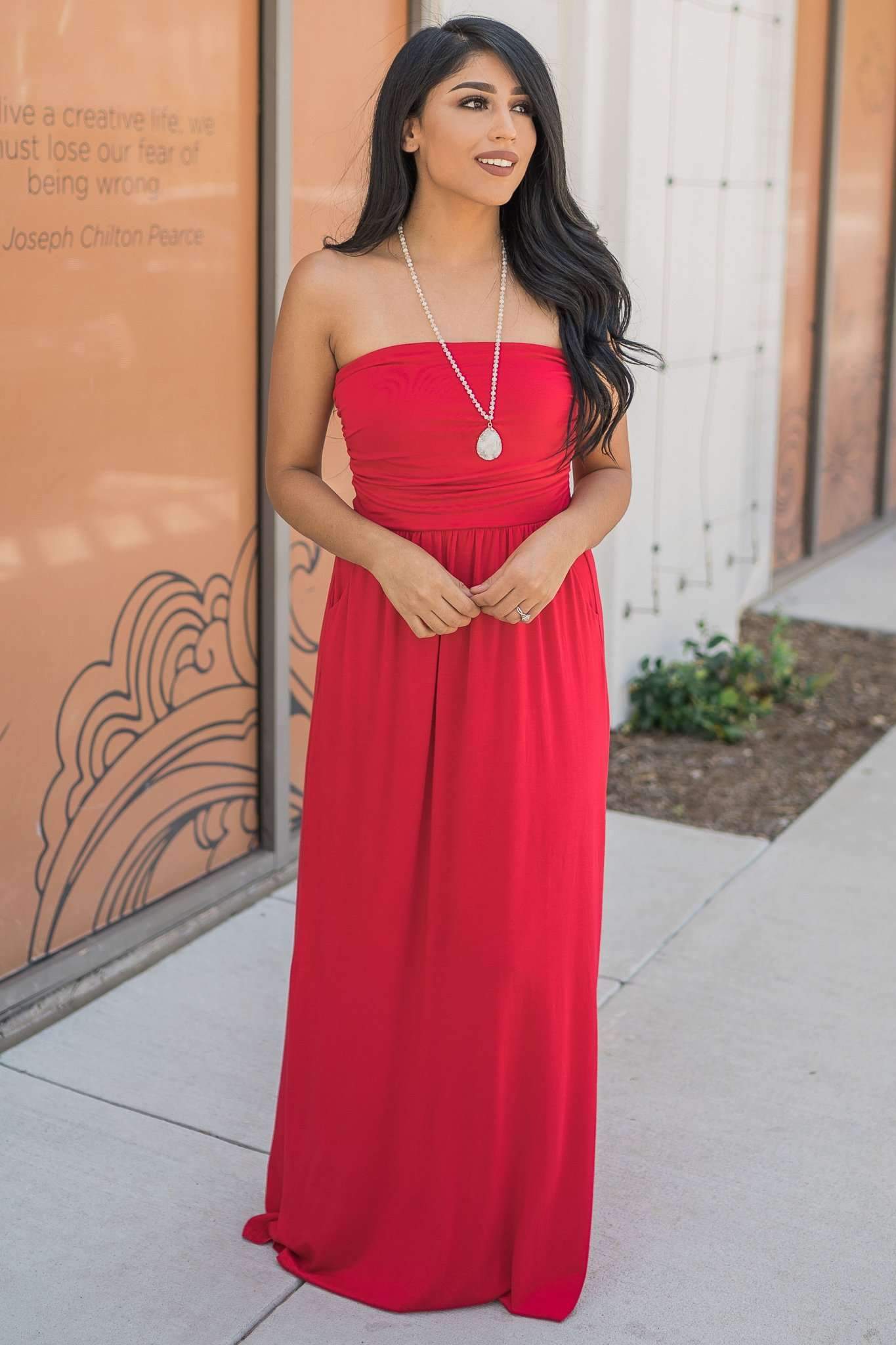 "Keep It Simple" Maxi Dress (Ruby)