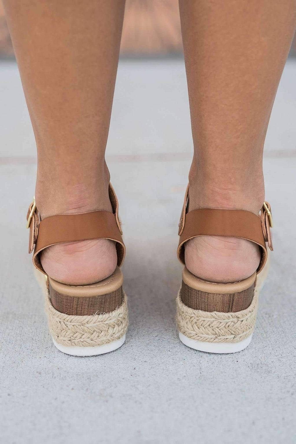 "Make Things Easy" Flatform Sandals (Tan)