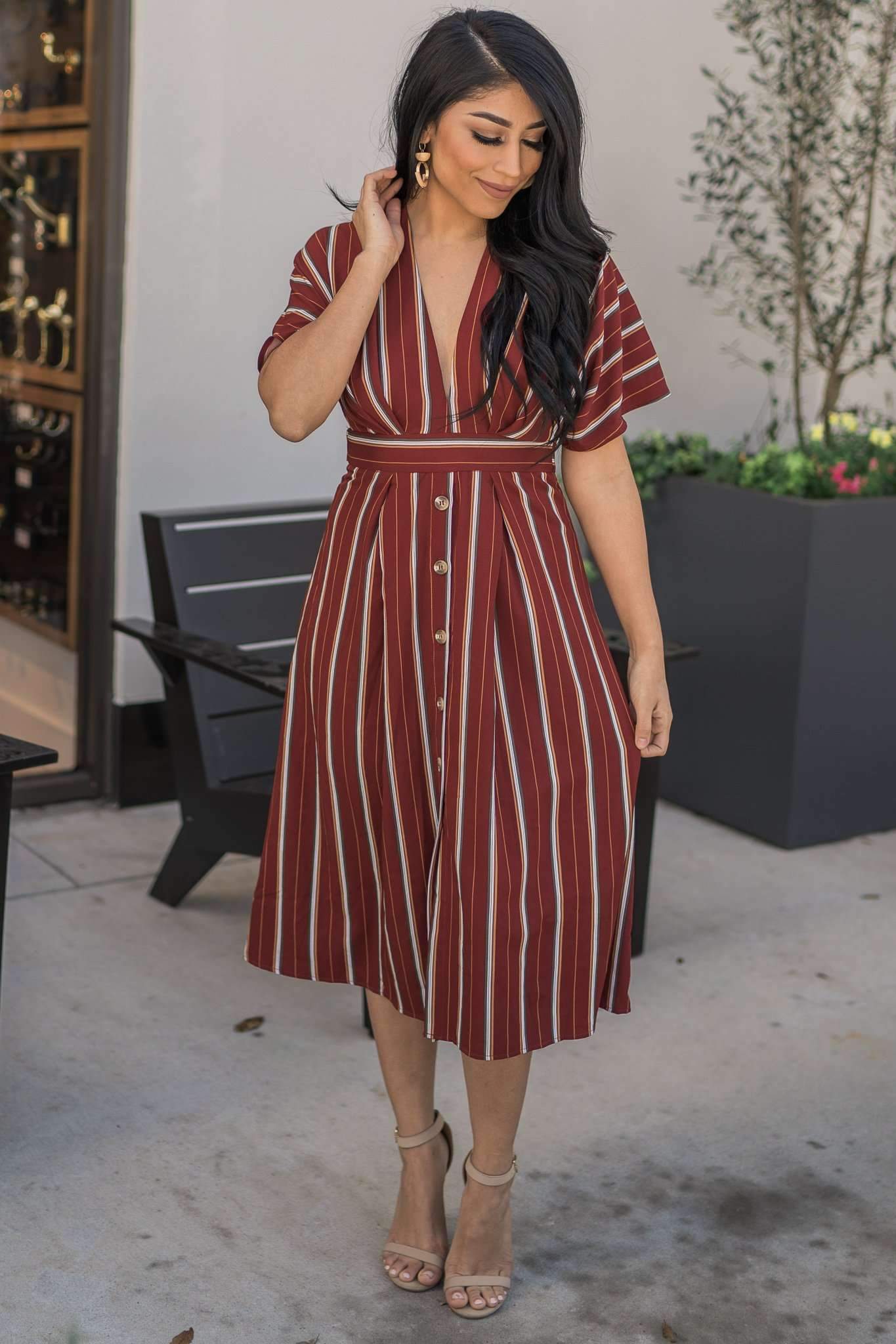 "Meeting For Brunch" Midi Dress