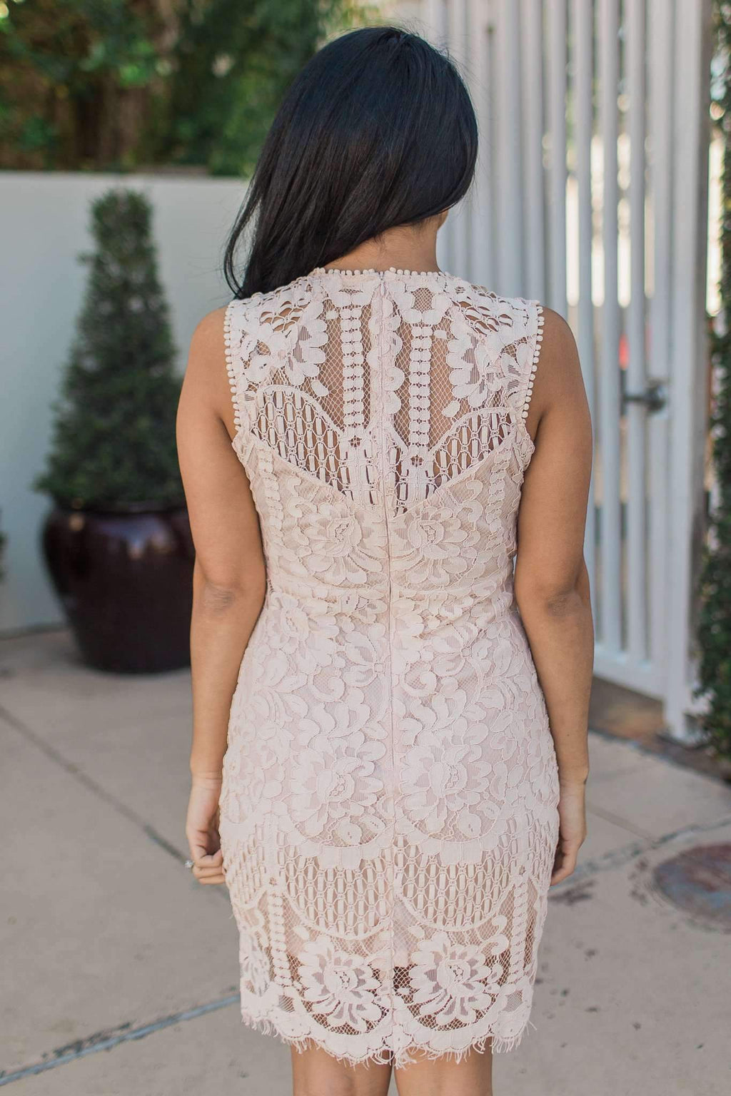 "Melt Your Heart" Crochet Dress (Blush)